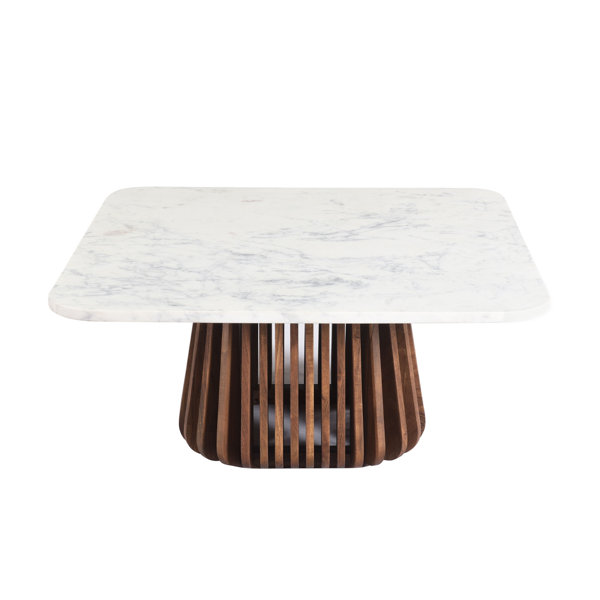 Kendall Genuine Marble Square Top Coffee Table AllModern